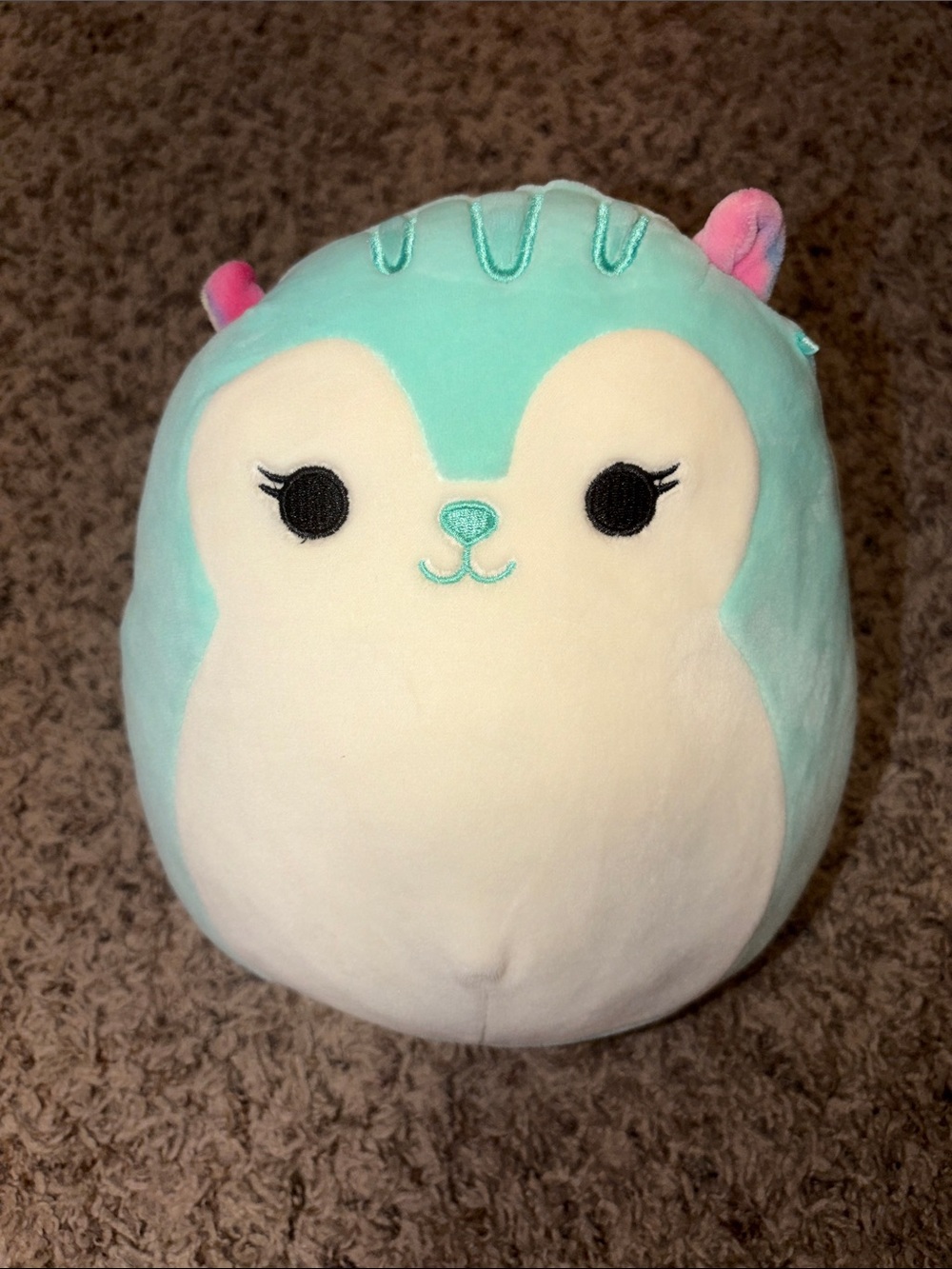 Squishmallow 8” Serene Teal Squirrel AUTHENTIC Kellytoy NWOT